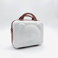 Bags & Storage - Teddy Bear Suitcase 14inch Cream＋ Brown - Goodie Goodie