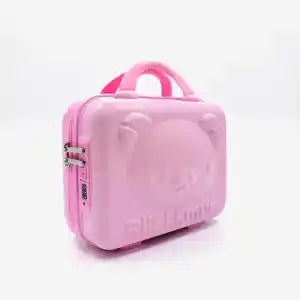 Bags & Storage - Teddy Bear Suitcase 14inch Pink - Goodie Goodie