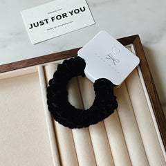 Velvet Scrunchie Pack-Black