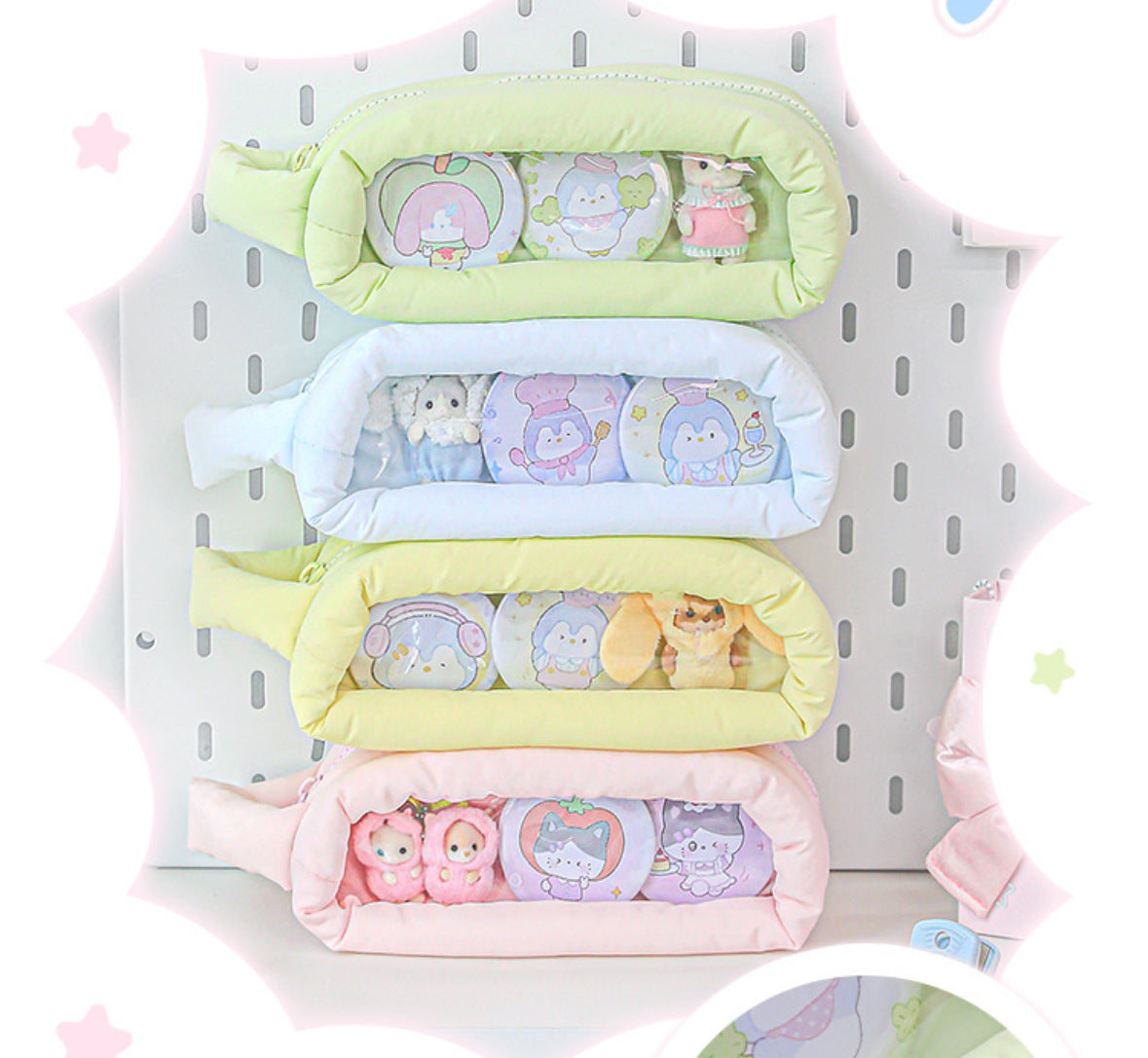 Rosyposy Pastel Cotton Candy Pencil Case-Green