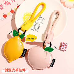 Leather Fruit Keyring-Peach