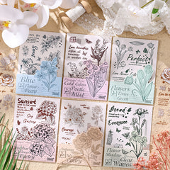 Floral Poetry Series Flower Plant Stickers