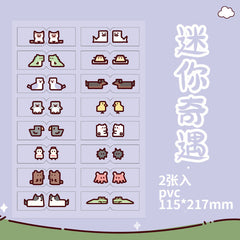 Stationery - Cartoon Index Stickers -2 Sheets - Goodie Goodie