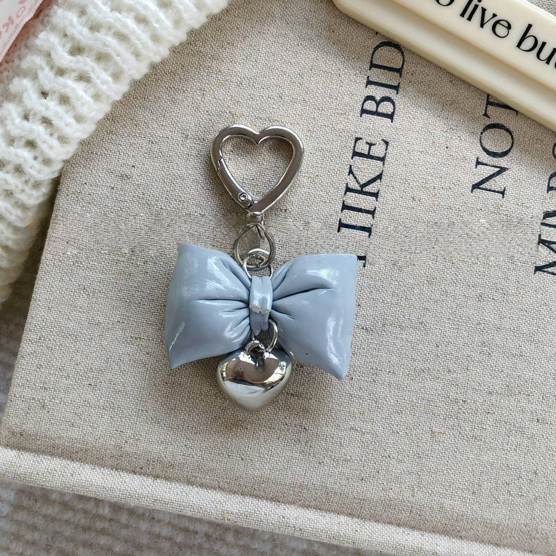 Bow Keyring-Blue