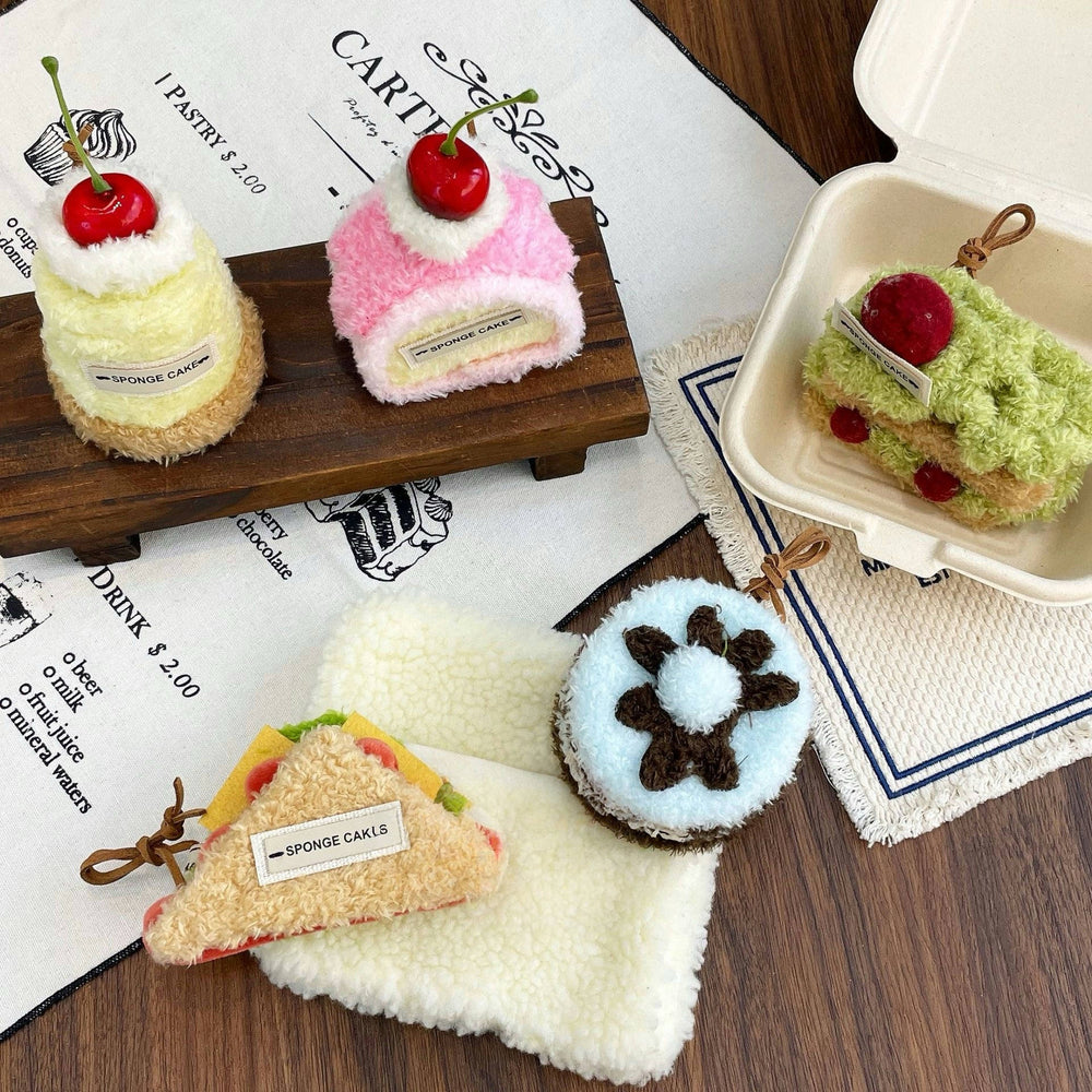 Accessories - Cute Plush Keyring-Cherry Cake - Goodie Goodie