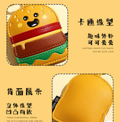 Leather Burger Keyring