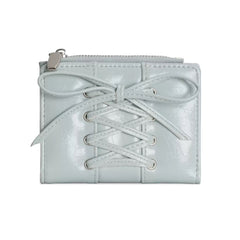 Bowknot Strap Wallet-Grayish Blue