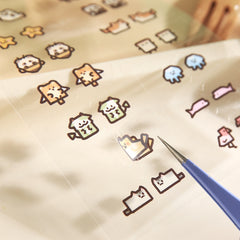 Stationery - Cartoon Index Stickers -2 Sheets - Goodie Goodie