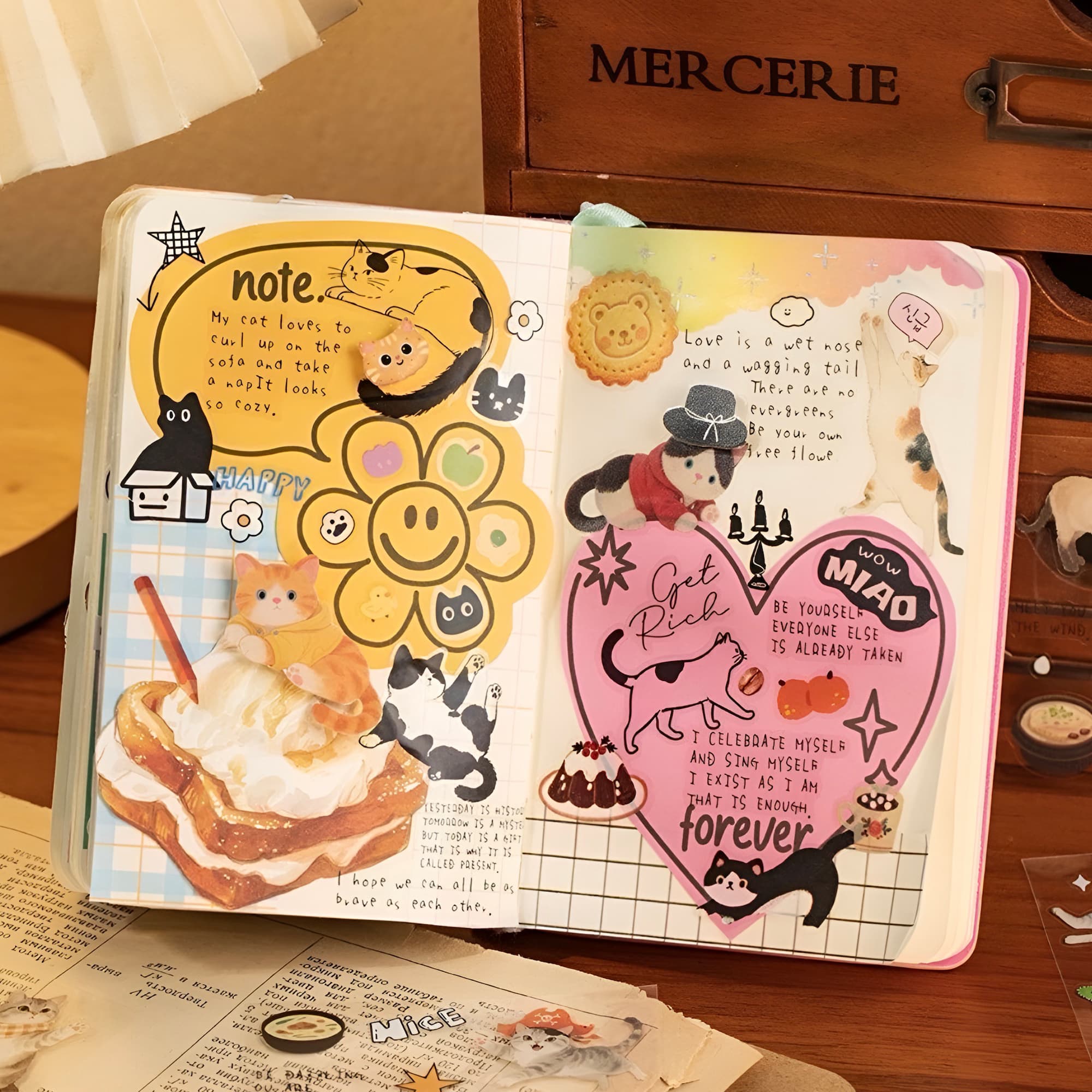 Corner Cats PET Sticker Book 20 Sheets