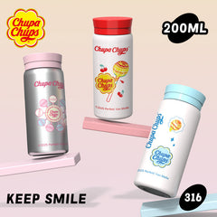 Bottles & Cups - Chupa Chups Mini Thermos Bottle 200ml-Pink - Goodie Goodie