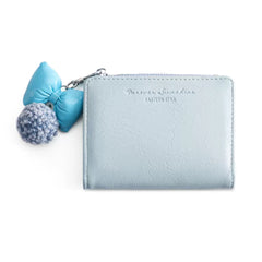 Bow Wallet-Grayish Blue