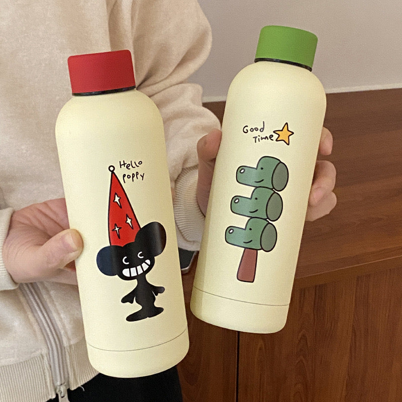 Bottles & Cups - Cartoon Insulated Bottle 500ml - Goodie Goodie