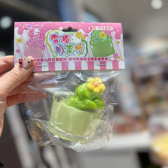 Milk Shake Cup Squishy Toy Green