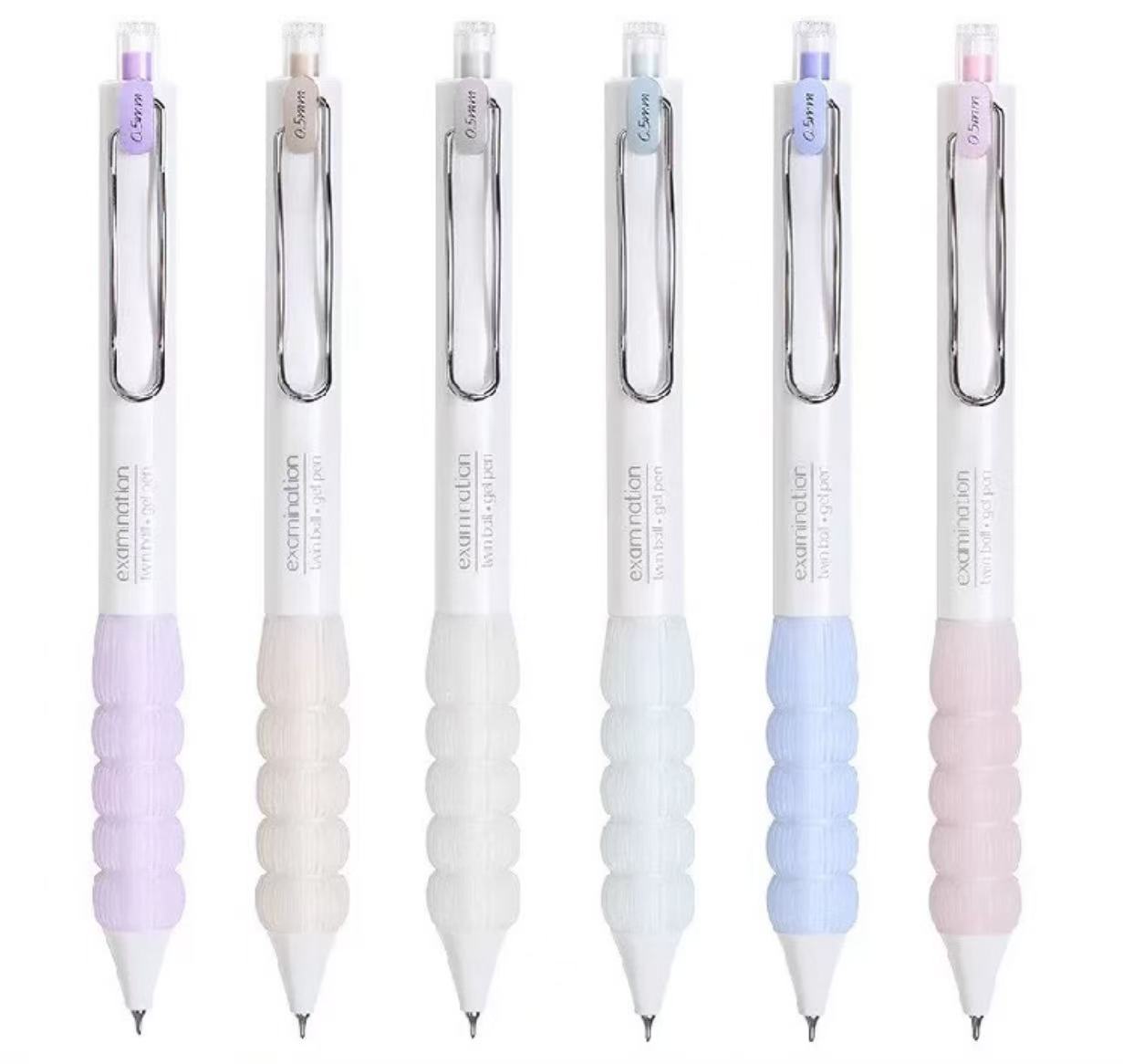DOMI Examination Gel Pen 0.5mm Black Ink Assorted