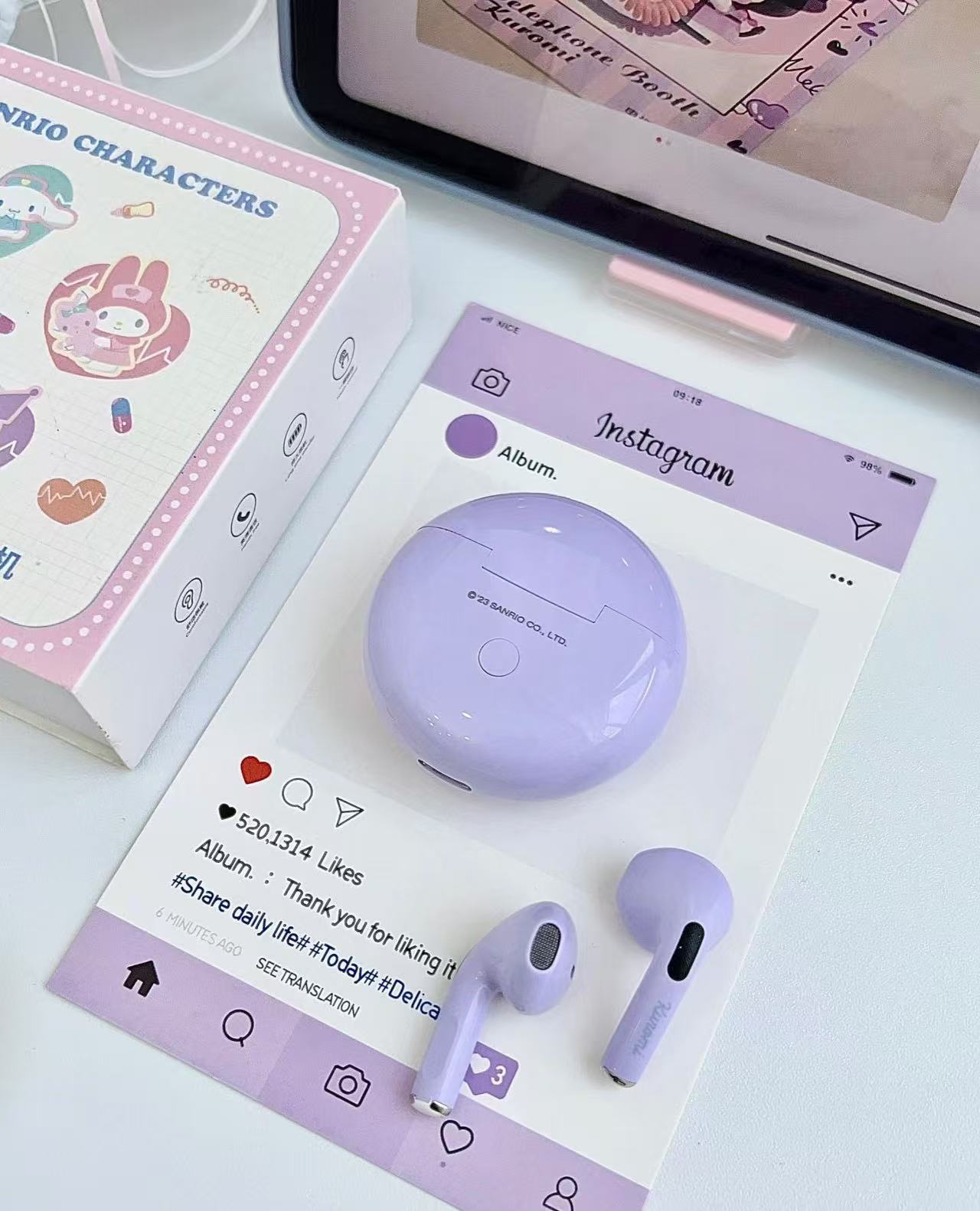 Sanrio Bluetooth Earbuds - Kuromi