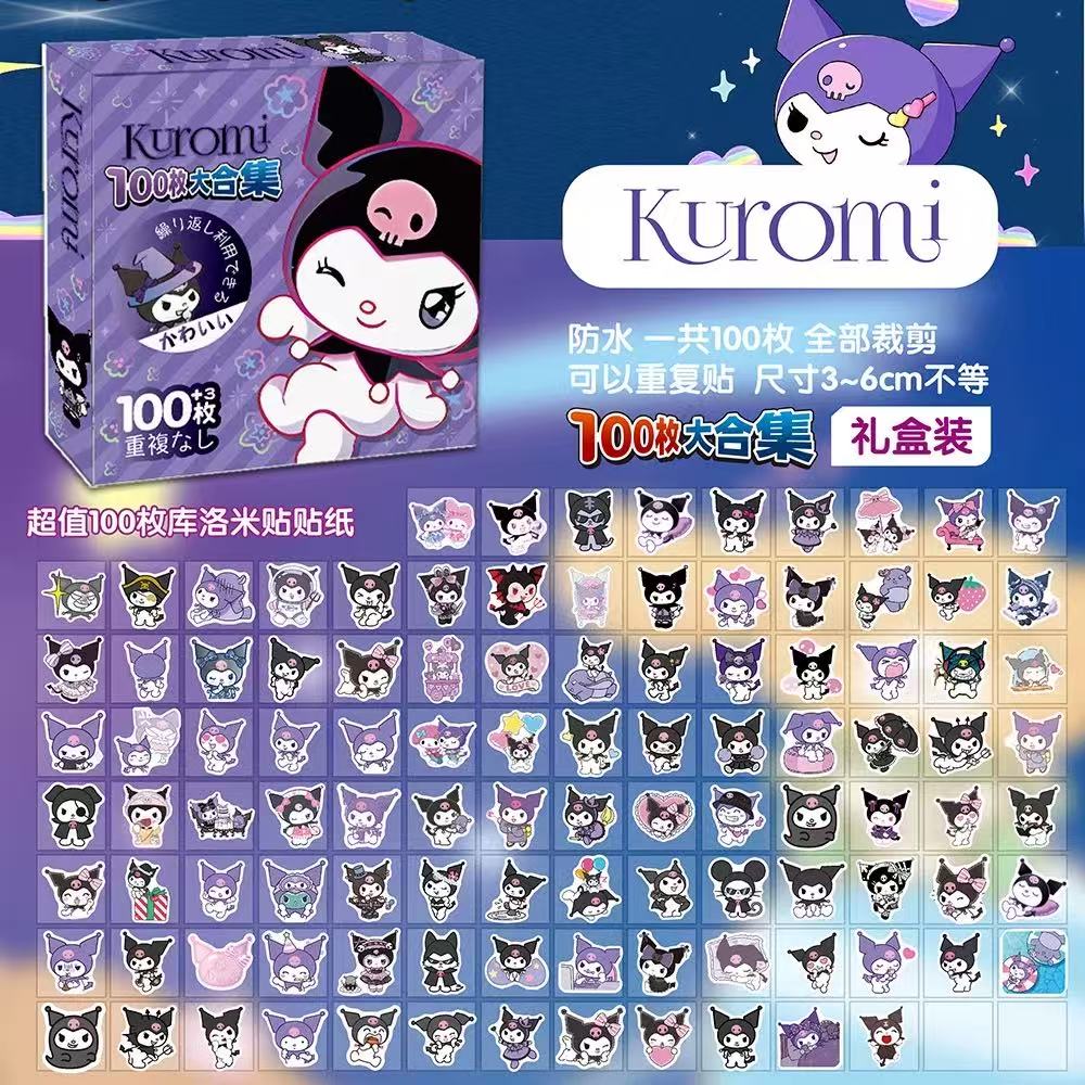 Kuromi Sticker Set – 100 Pieces