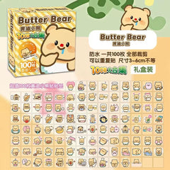 Butter Bear Sticker Set – 100 Pieces