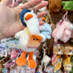 Wry Neck Duck Keychain White