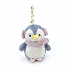 Penguin Plush Keychain Light Grey