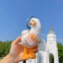 Wry Neck Duck Keychain White