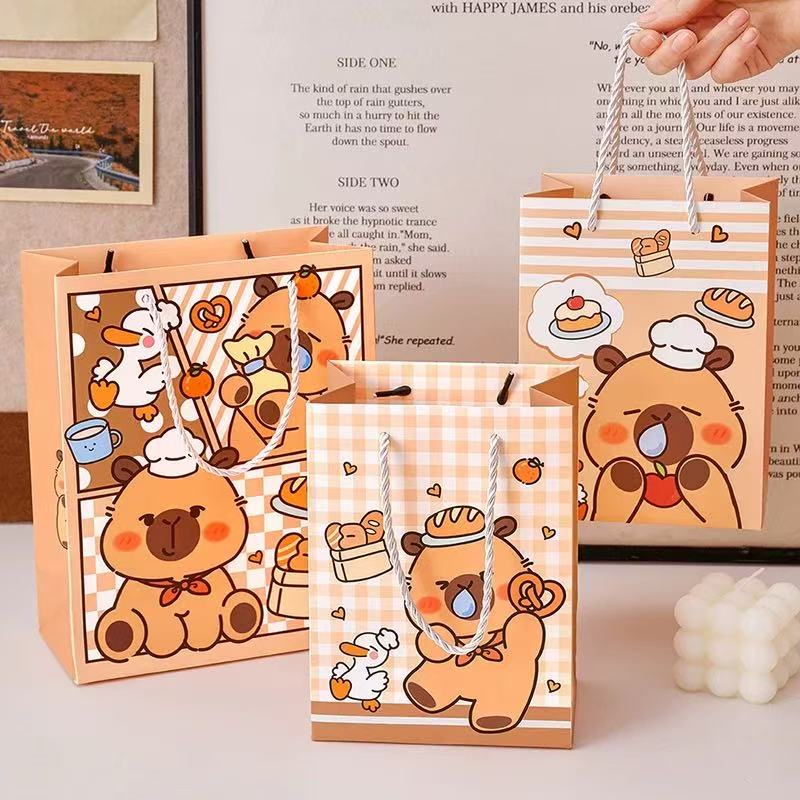 Goodie Bags - Capybara Gift Bag 14.5x10x19.5cm Small Assorted - Goodie Goodie