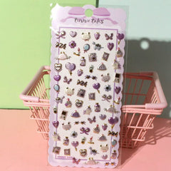 Gold Foil Pearl Sticker Purple