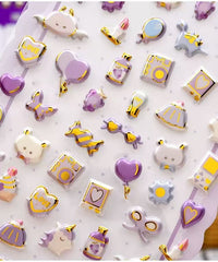 Gold Foil Pearl Sticker Purple