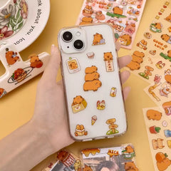 Stationery - Capybara PET Waterproof Stickers 6 Sheets - Goodie Goodie
