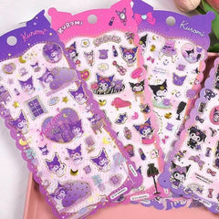 Kuromi PVC Waterproof Stickers Assorted
