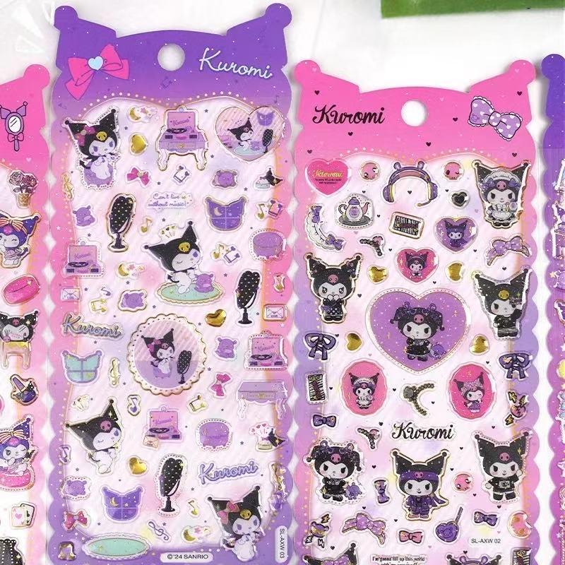 Kuromi PVC Waterproof Stickers Assorted