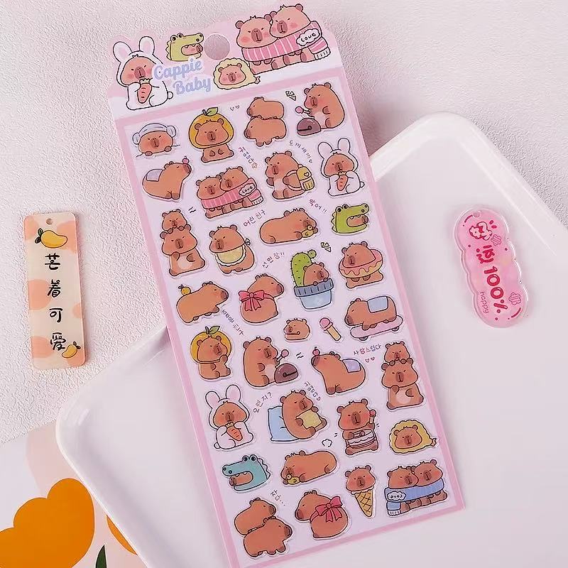 Capybara Waterproof Stickers Assorted