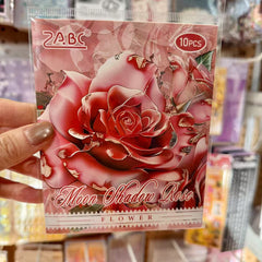 Flower PET Stickers 10pcs Moon Shadow Rose