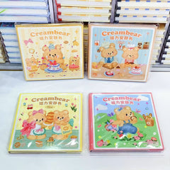 Creambear Magnet Decoration Quiet Book 10x10cm Assorted