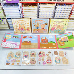 Creambear Magnet Decoration Quiet Book 10x10cm Assorted