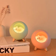Kitten House Night Light-Blue