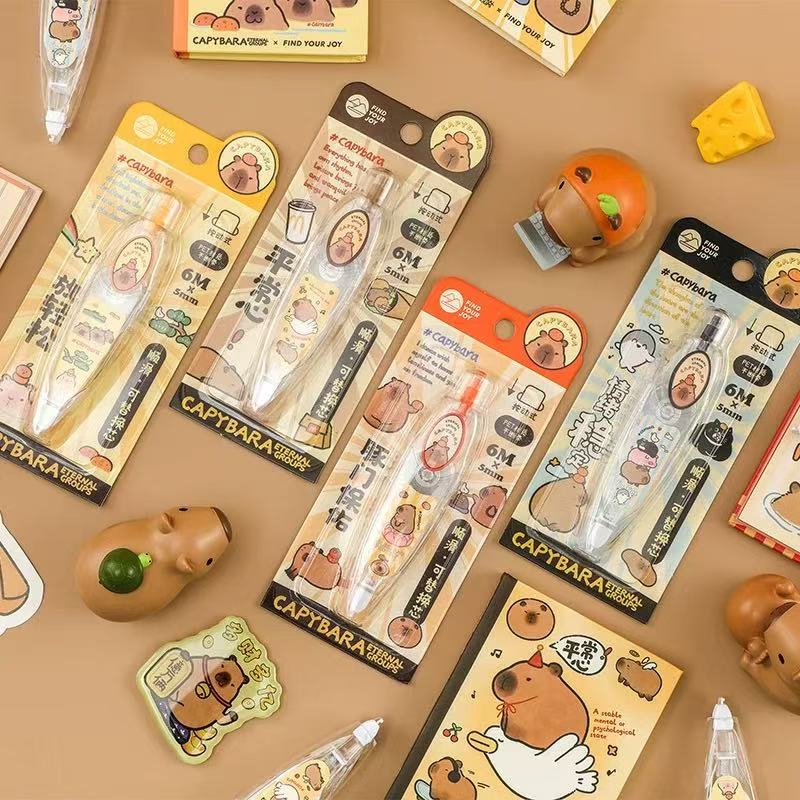 Stationery - Capybara Press Correction Tape 5mm*6m – Yellow - Goodie Goodie