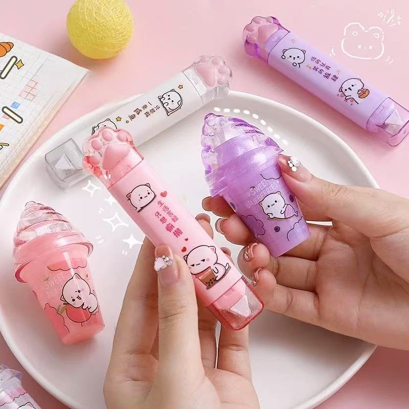 Stationery - Peach Cat Double Sided Glue Tape 5mmx5m Assorted - Goodie Goodie