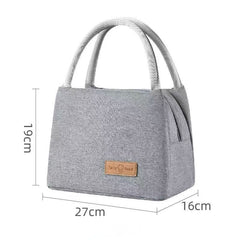 Insulated Lunch Box Bag 27x19x16cm - Gray
