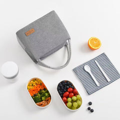 Insulated Lunch Box Bag 27x19x16cm - Gray