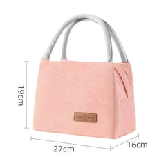 Insulated Lunch Box Bag 27x19x16cm - Pink