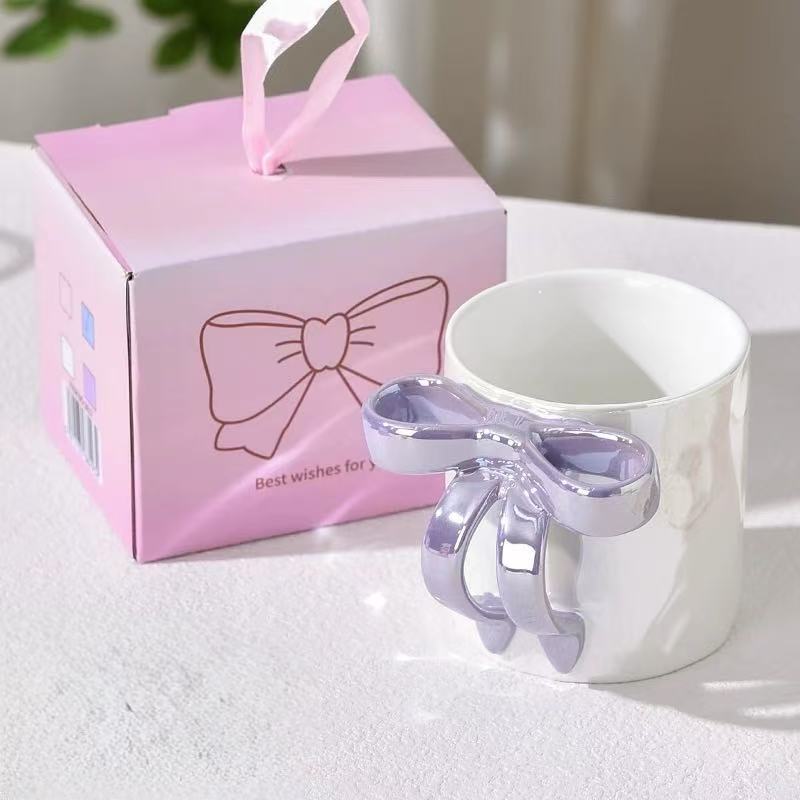 Bottles & Cups - Bow Handle Electroplated Mug 350ml - Goodie Goodie