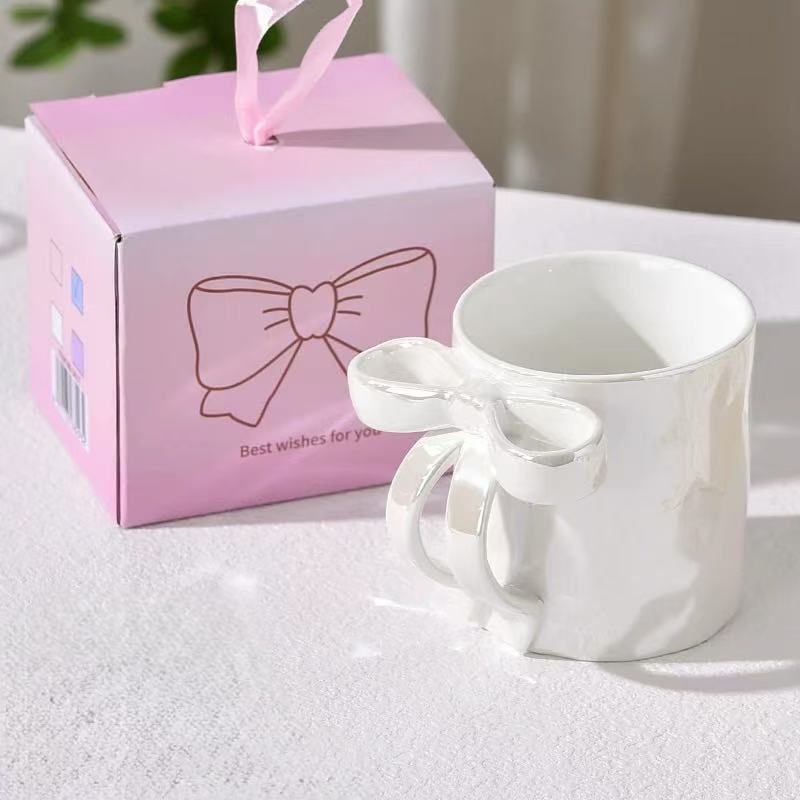 Bow Handle Electroplated Mug 350ml