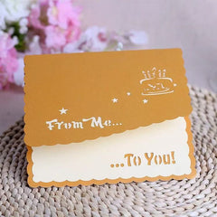 3D Birthday Card with Envelope 13x15.5cm Yellow