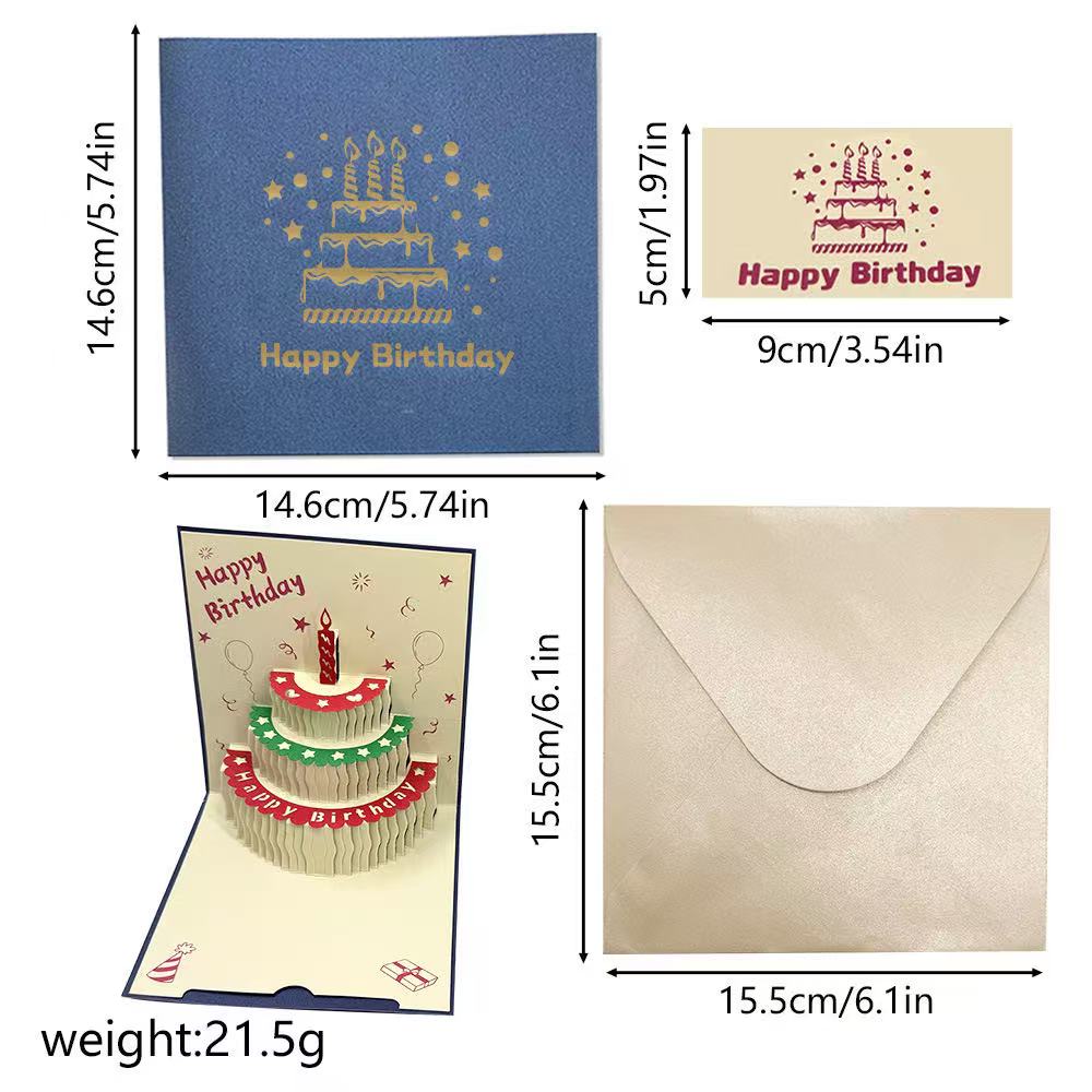 Light Musical 3D Birthday Card with Envelope