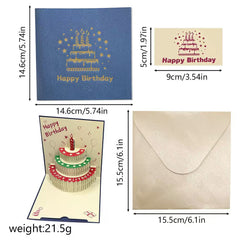 Light Musical 3D Birthday Card with Envelope