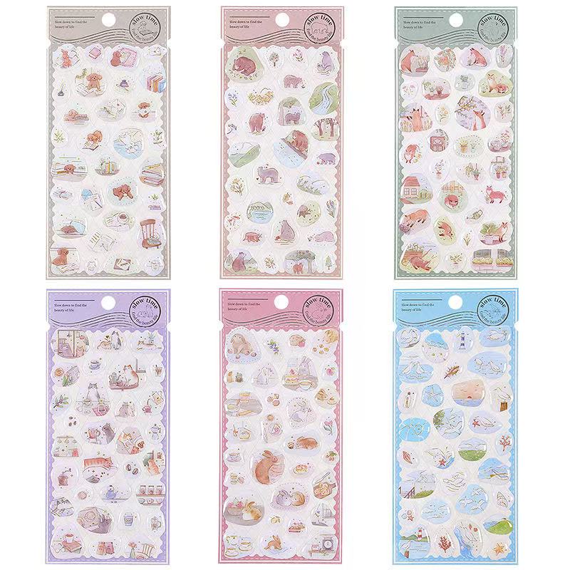 Stationery - Slow Time Epoxy Stickers Assorted - Goodie Goodie