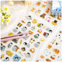 Cute Animal PVC Waterproof Stickers Assorted