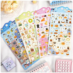 Cute Animal PVC Waterproof Stickers Assorted
