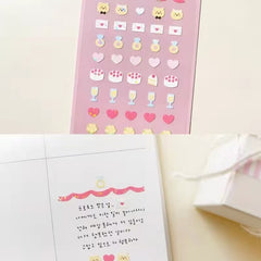 Mini Bear and Cake Paper Sticker