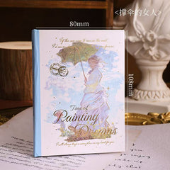 Painting Dreams A7 Pocket Journal Notebook 80 Sheets Lady and Umbrella